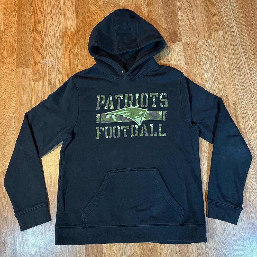 NFL Team Apparel‎ Mens L Pullover Long Sleeve Activewear Hoodie Sweatshirt Black